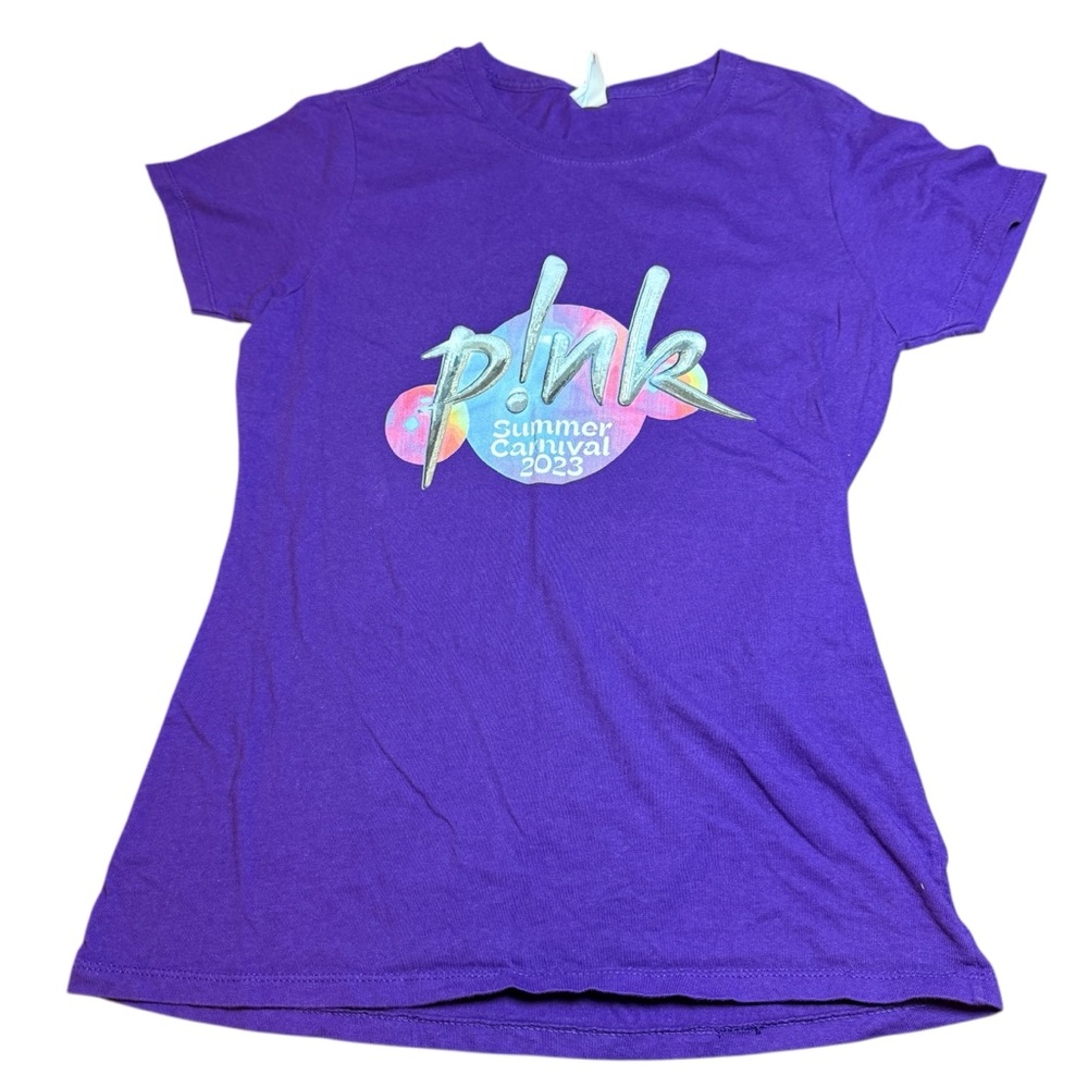 Pop Star Pink Concert Tee Summer Carnival‎ 2023 Women's Small Purple Rock Show